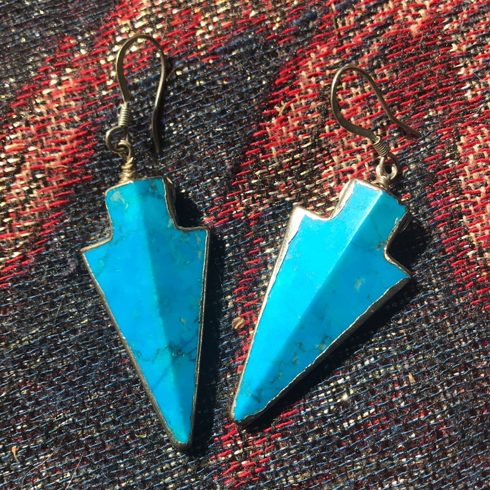 🔴 Natural Gemstone Turquoise Earrings